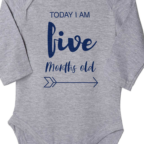 Today I Am 5 Months Old, Bodysuit For Baby