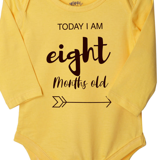 Today I Am 8 Months Old, Bodysuit For Baby