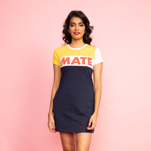 Soul Mate (Yellow) Matching Tee And Dress For Couples