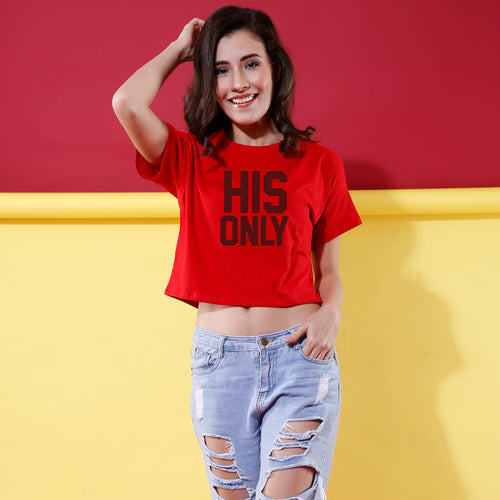 His Only/Her One,Crop Tees For Women