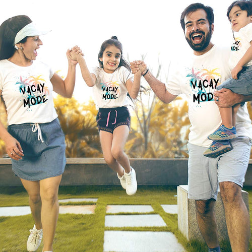 Vacay Mode, Matching Dad/Mom/Son/Daudhter Family Tees