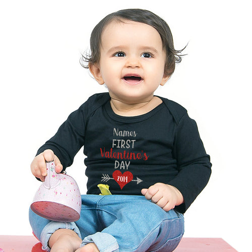 First Valentine's day,  Personalized Bodysuit For Baby