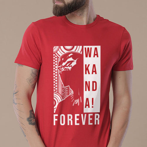 Wakanda Forever (Red), Marvel Tees For Men
