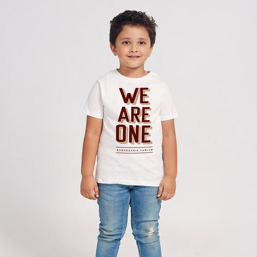 We Are One,  Off-White Matching Dad And Son Tees For son