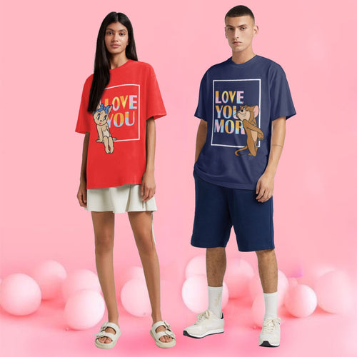 Love You More Matching Couple Valentine Tee - Relaxed Fit