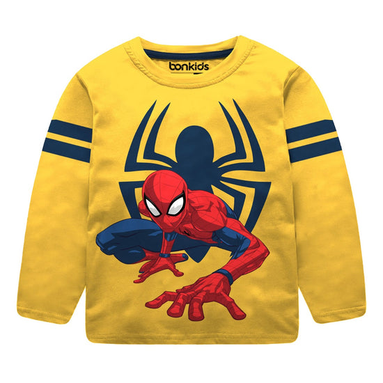 Spiderman Yellow Full Sleeve Boys Tshirt
