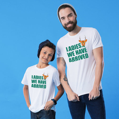 White Ladies We Have Arrived Dad And Son Tshirt