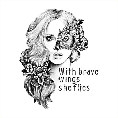 With Brave Wings She Flies Tees