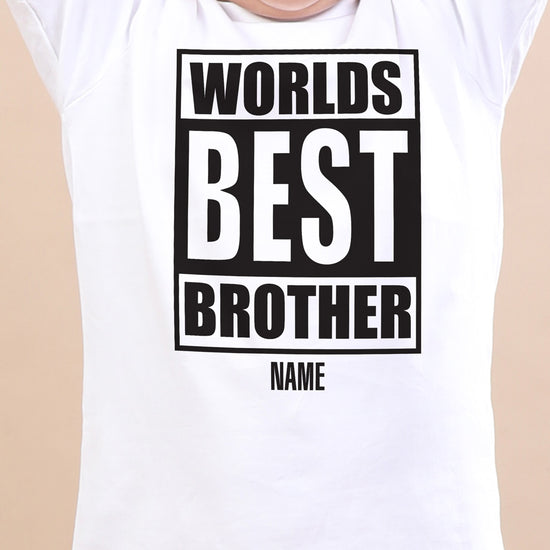 World's Best Brother, Personalised Tee For Brother