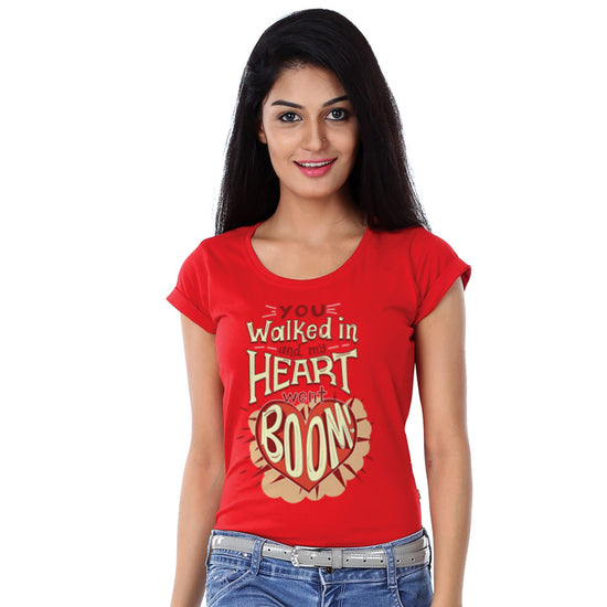 Heart Went Boom Couple Tees for women