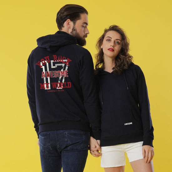 You Rock My World ,Matching Black Hoodies For Couples