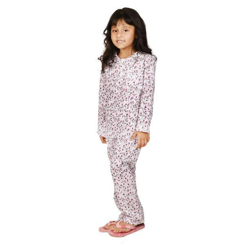 Pink Floral Print Sleepwear Set For Mom & Daughter For Daughter
