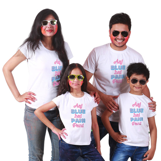 Family Aaj Blue hai pani pani Tees