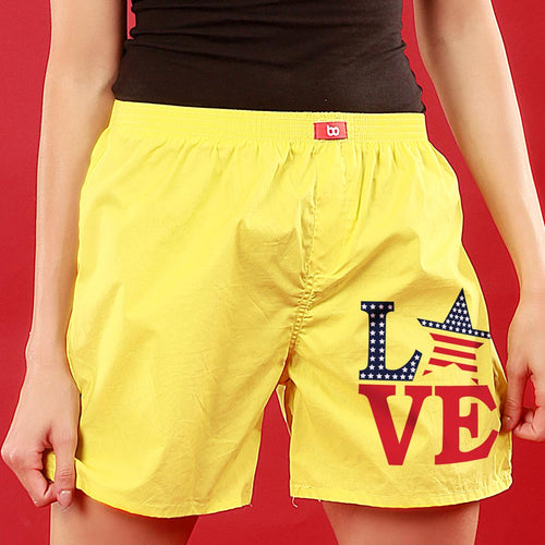 American Love, Matching Yellow Couple Boxers