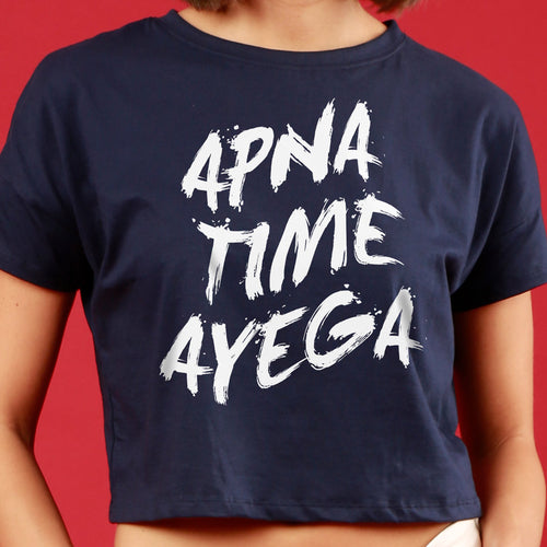 Apna Time Aayega Couple Crop Top And Tee