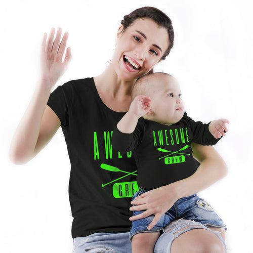 Awesome crew mom & Son bodysuit and Tees