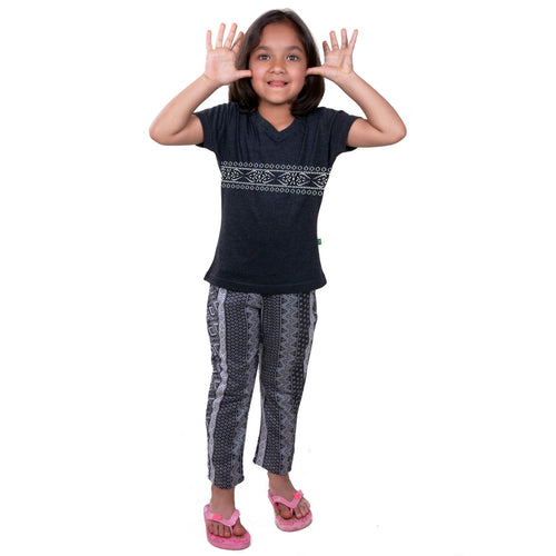 Mother-Daughter Tribal Print Tee and Trouser