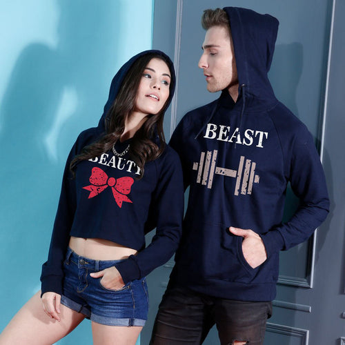 Beauty And Her Beast, Matching Hoodie For Men And Crop Hoodie For Women
