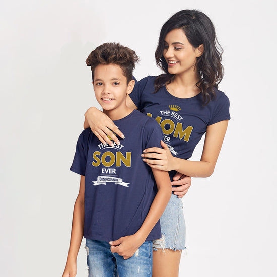 Short Sleeve Matching Shirts For Mother And Son Mom And Son