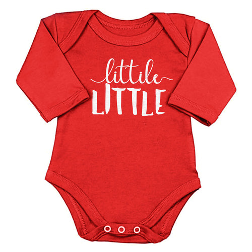 Big-Little(Red), Matching Bodysuit And Tee For Brother