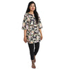 Black floral print kaftan with leging For Women