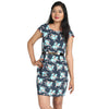 Black Floral print Shift Dress For Women