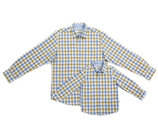 Yellow Ochre Checks Full Sleeved Shirt