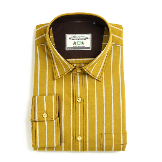 Earthy Striped Full Sleeved Shirt