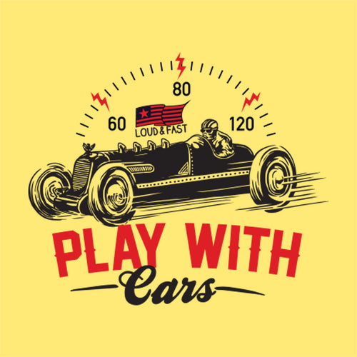 Yellow Play With Cars Dad And Son Tshirt