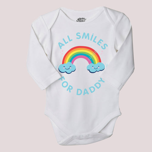 All Smiles For Daddy! Set Of 3 Assorted Bodysuits For The Baby