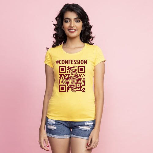 Confession Qr Code Matching Tees For women
