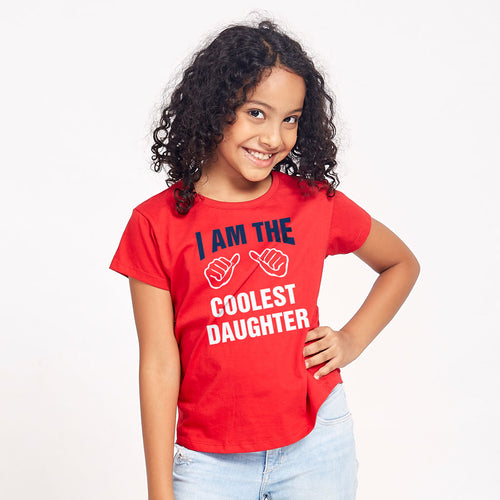 Coolest Daughter, Matching Tees For Dad, Mom And Daughter
