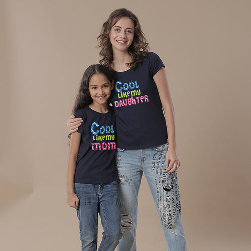 Cool Duo, Mom And Daughter Matching Tees
