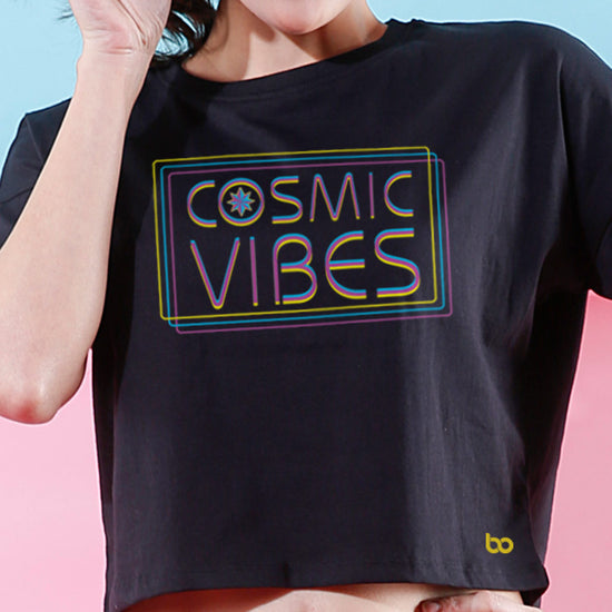 Cosmic Vibes, Captain Marvel Crop Tops For Bffs