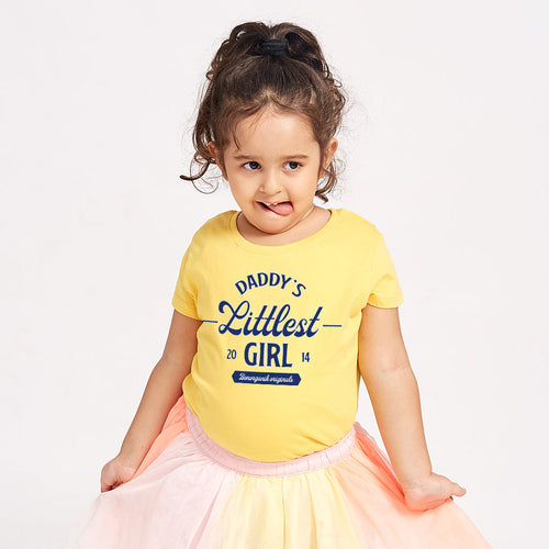 Girl And Daddy Gang, Yellow Matching Dad and Daughter's tees For Kid Daughter