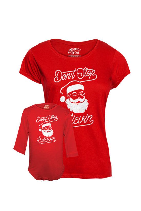 Keep Believing, Mom And Baby Bodysuit And Tees