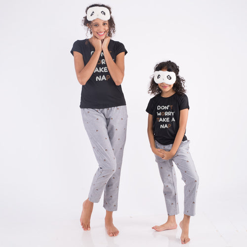 Stress Free Nap Time, Matching Sleepwear For Mother And Daughter
