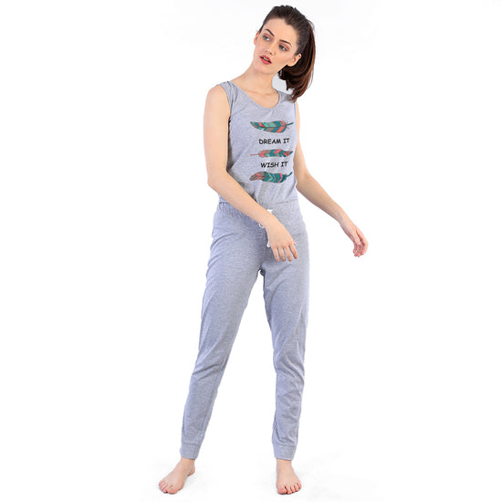 Dream It Wish it (Grey) Sleep Wear For Women