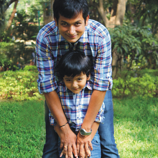 Just Like Dad Multicolor Full Sleeved Shirt, Boys shirt