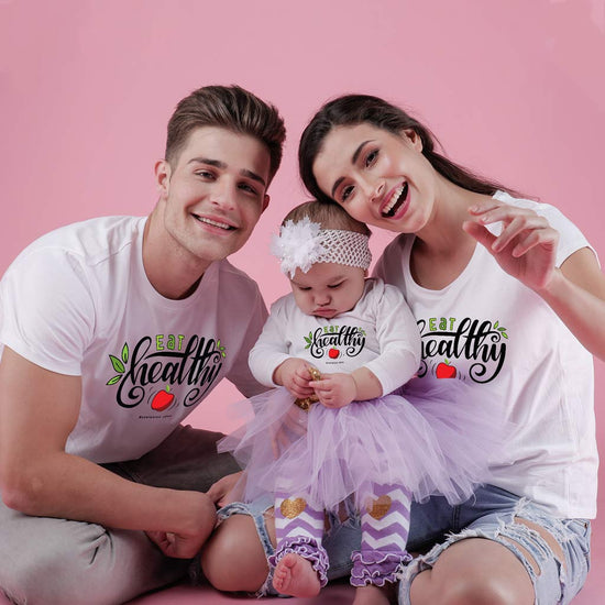 Eat Healthy , Matching Family Tees