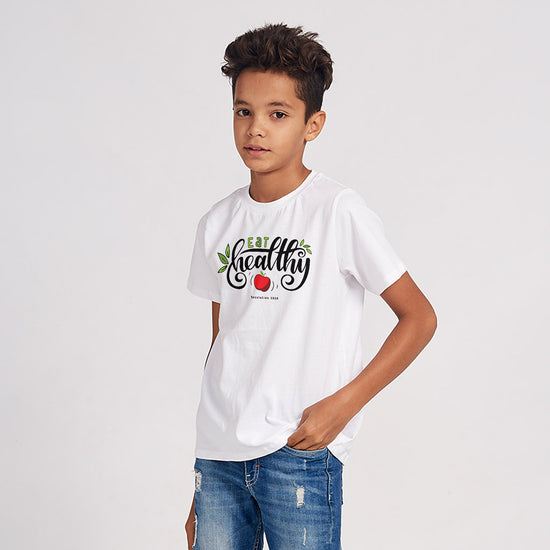 Eat Healthy , Matching Family Tees For Big Son