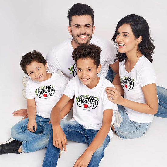 Eat Healthy , Matching Family Tees