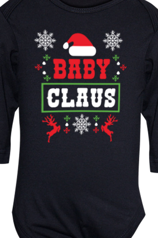 Family Claus Mom and Baby Bodysuit And Tees