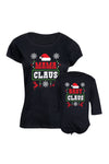 Family Claus Mom and Baby Bodysuit And Tees