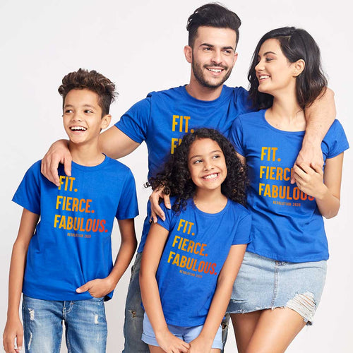 Fit, Fierce And Fabulous, Matching Family Tees