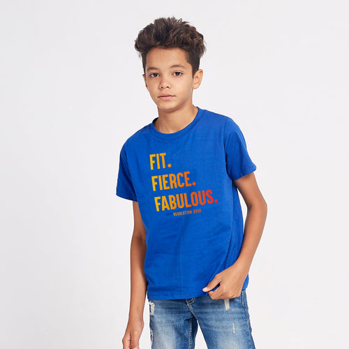 Fit, Fierce And Fabulous, Matching Family Tees For Son