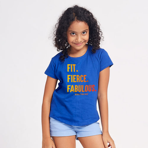 Fit, Fierce And Fabulous, Matching Family Tees For Big Daughter