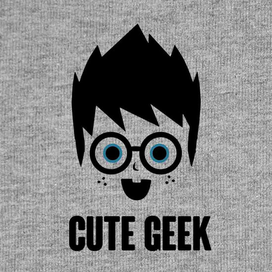 Grey Melange Cool/Cute Geek Father-Son Tees