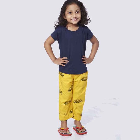 Mom and Me Ride yellow Pyjama and Tee set