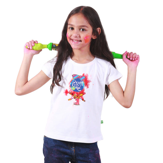 Holi Hai Tee for Girls